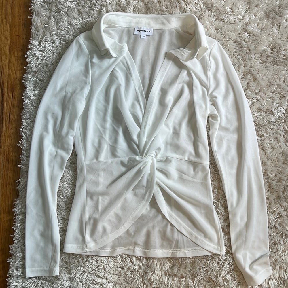 Superdown mesh longsleeve top